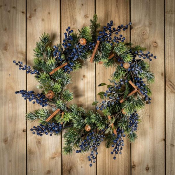 Wreath with blue berries