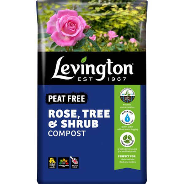 LEVINGTON® Peat Free Rose, Tree & Shrub Compost 50L