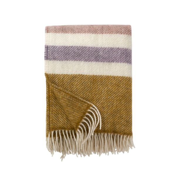 Pastel Stripe Gotland Woven Wool Throw