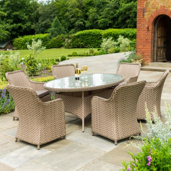 Ambleside 6-Seater Dining Set - Fawn