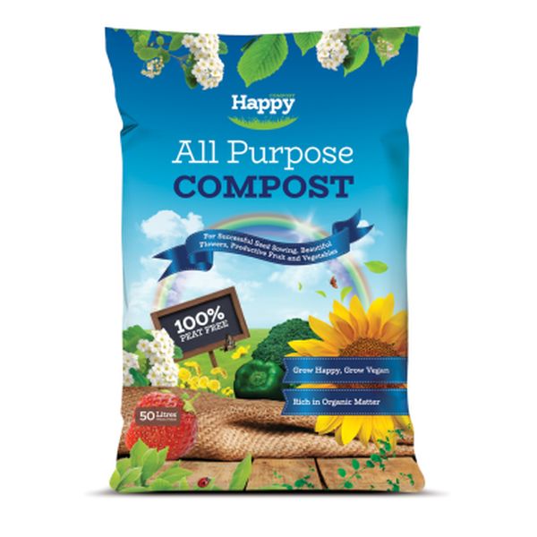 Happy All Purpose Peat Free Compost 50L