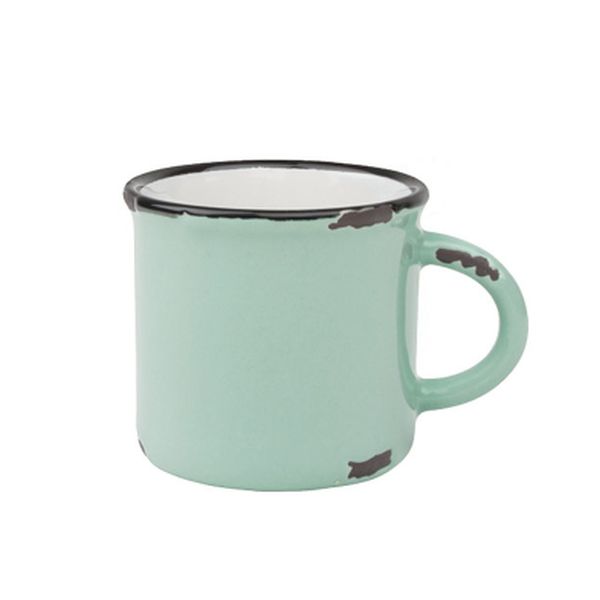 Pea Green Tinware Espresso Mug