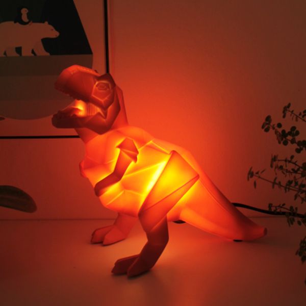 Orange T-Rex Dinosaur Lamp