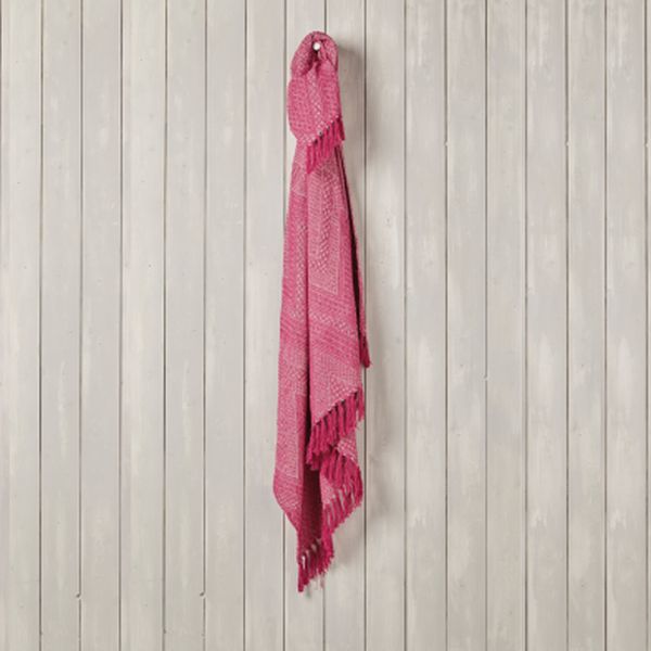Pink Recycled Cotton Throw